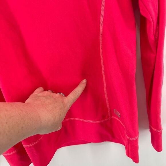 Apana Womens Active Sweatshirt Hooded Long Sleeve Pullover Stretch Pink Size XL - Picture 3 of 11